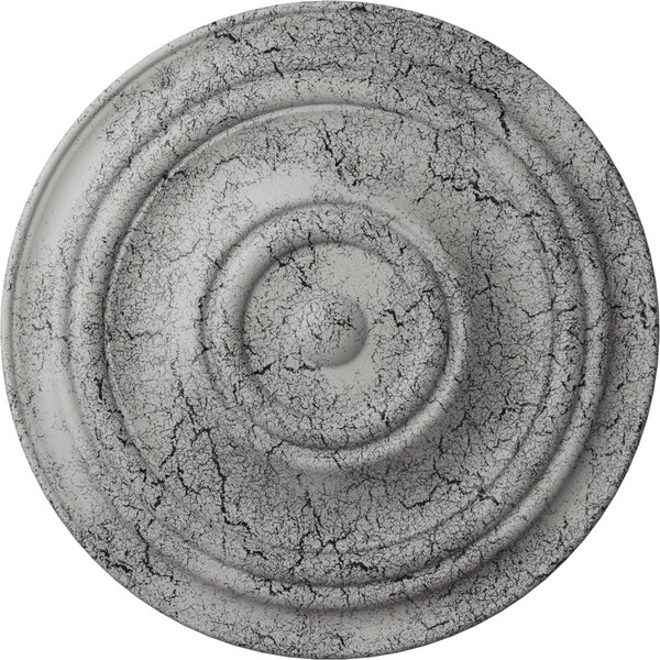 Ekena Millwork Traditional Ceiling Medallion (Canopies up to 8 1/4"), 31 1/2"OD x 2 1/2"P, Ultra Pure White Crackle CM31TRUWC - main